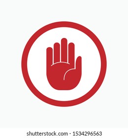 Stop Icon - Prohibition Vector, Sign and Symbol for Design, Presentation, Website or Apps Elements. 