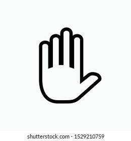 Stop Icon. Reject, Resist. Refuse, Prohibition Symbol. Applied for Design, Presentation, Website or Apps Elements - Vector.