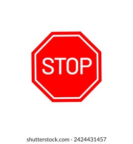stop icon rend board white text.