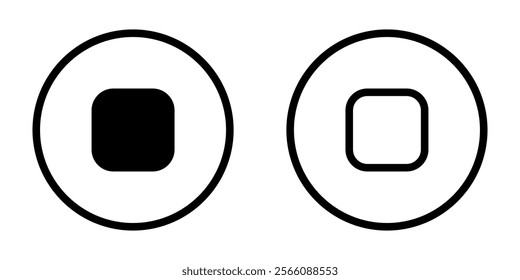Stop icon set. flat illustration of vector icon on white background