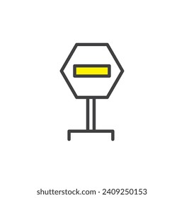 stop icon. sign for mobile concept and web design. outline vector icon. symbol, logo illustration. vector graphics.