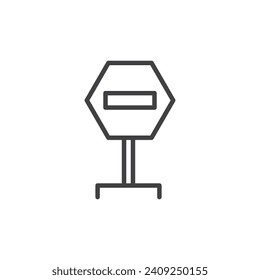 icono de parada. inicio de sesión para concepto móvil y diseño web. icono de vector de esquema. símbolo, ilustración del logotipo. gráficos vectoriales.