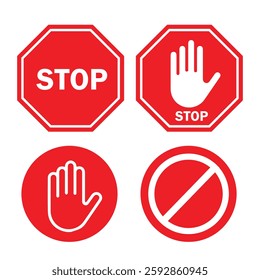 Stop icon signage vector illustration