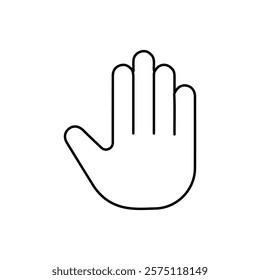 stop icon Simple outline illustration