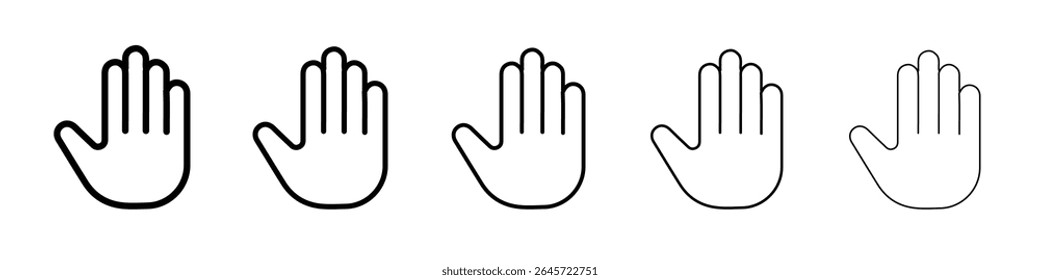 stop icon simple vector outline logo