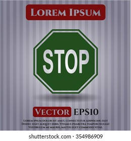 Stop icon or symbol