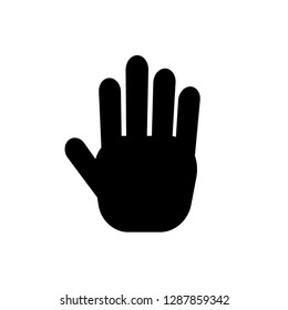 stop icon - symbol, hand icon