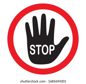 Stop Icon, Symbol, Vector Design