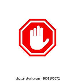 stop icon symbol vector on white background