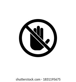 parar símbolo de icono vector en fondo blanco