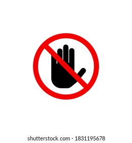 parar símbolo de icono vector en fondo blanco