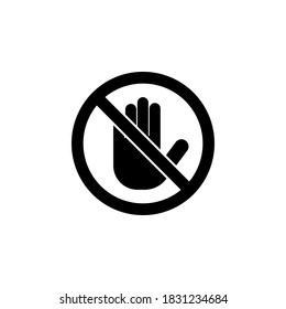 stop icon symbol vector on white background