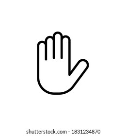 parar símbolo de icono vector en fondo blanco