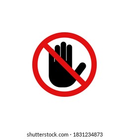 parar símbolo de icono vector en fondo blanco