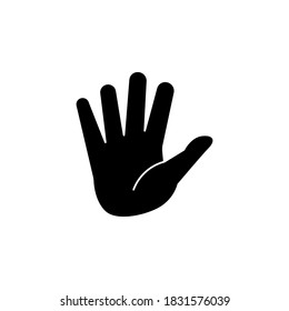 parar símbolo de icono vector en fondo blanco