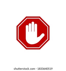 stop icon symbol vector on white background