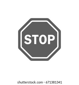 Stop icon in trendy flat style isolated on white background. Symbol for your web site design, logo, app, UI. Vector illustration, EPS