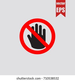 Stop icon in trendy isolated on grey background.Vector illustration.