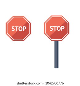 stop icon vector