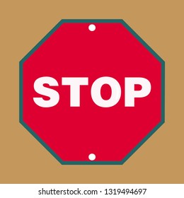 Stop icon vector