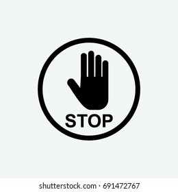 Stop Icon Vector Stock Vector (Royalty Free) 691472767 | Shutterstock