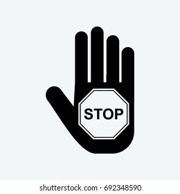 stop icon vector