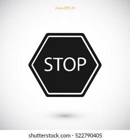 stop icon, vector best flat icon, EPS