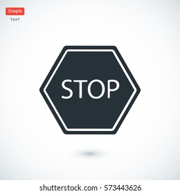 stop icon, vector best flat icon, EPS