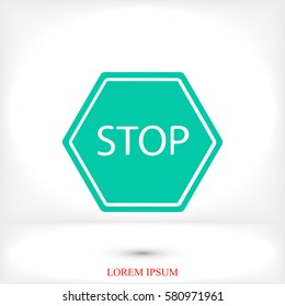 stop icon, vector best flat icon, EPS