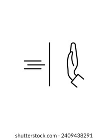 stop icon, vector best line icon.