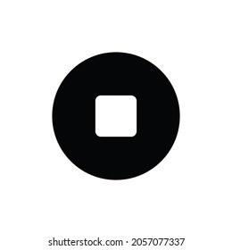 Detener vector de icono Detener el signo del botón