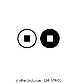 Stop icon vector. Stop button sign