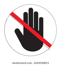  stop icon vector continuous line silhouette single