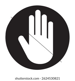  stop icon vector continuous line silhouette single