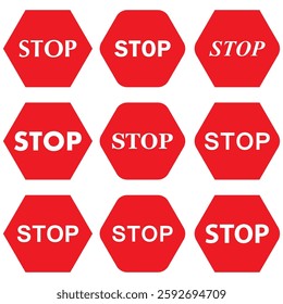 stop icon vector design symbol templates