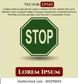 Stop icon vector illustration