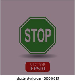 Stop icon vector illustration
