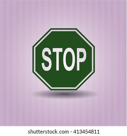 Stop icon vector illustration
