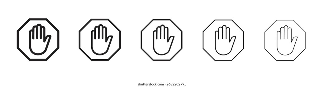 Symbol stoppen, Vektorgrafik einzeln
