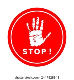 Stop icon vector illustration. stop road sign. hand stop sign and symbol. Do not enter stop red sign with hand. Symbol or sign.