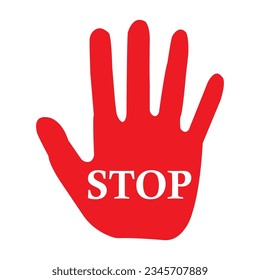 Stop icon vector illustration symbol design