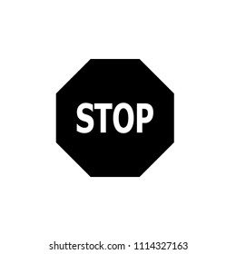 Stop icon vector illustration template design trendy