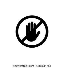 Detener vector de icono señal de paro de carretera. vector de icono de parada de mano