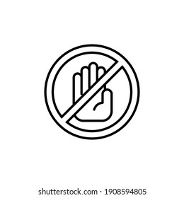Stop icon vector. stop road sign. hand stop icon vector