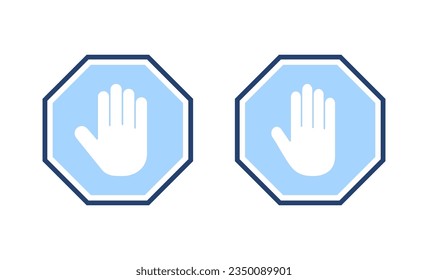 stop sign hand vector