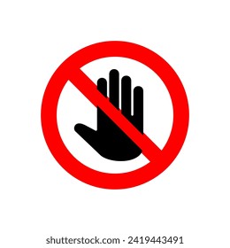 Stop icon vector. stop road sign. hand stop icon vector