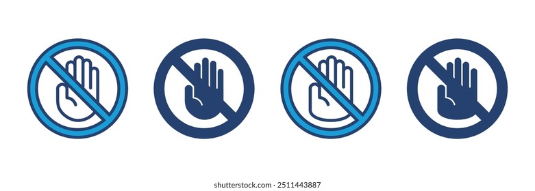 Stop icon vector. stop road sign. hand stop icon vector