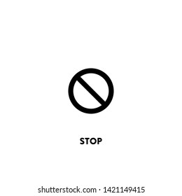 stop icon vector. stop sign on white background. stop icon for web and app