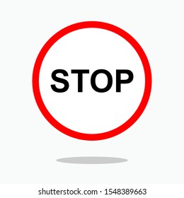 Stop Icon - Vector Sign and Symbol for Design, Presentation, Website or Apps Elements. 