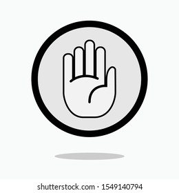 Stop Icon - Vector Sign and Symbol for Design, Presentation, Website or Apps Elements. 